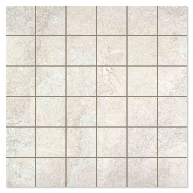 Marmor Mosaik Klinker Rockstone Ljusgrå Matt 30x30 (5x5) cm-0